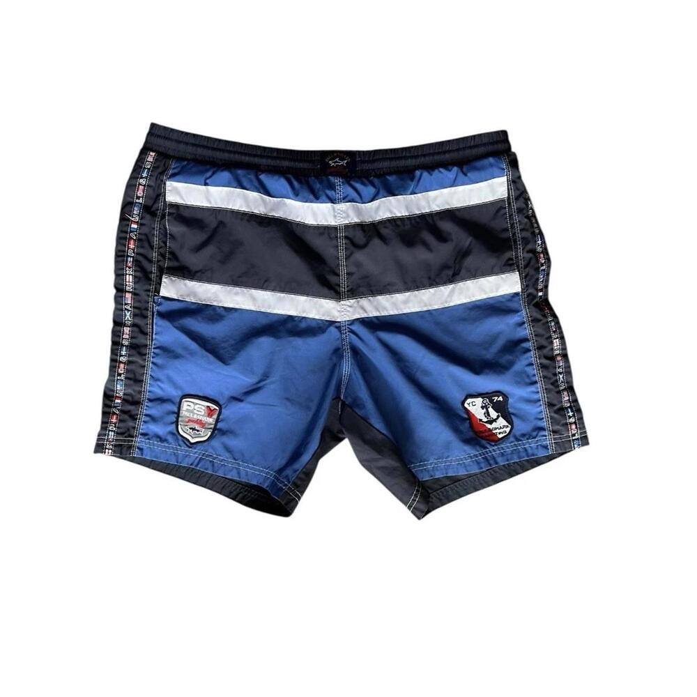 Paul & Shark Yachting Swim Trunks Made In Italy Size XL Blue Yacht Club Rare